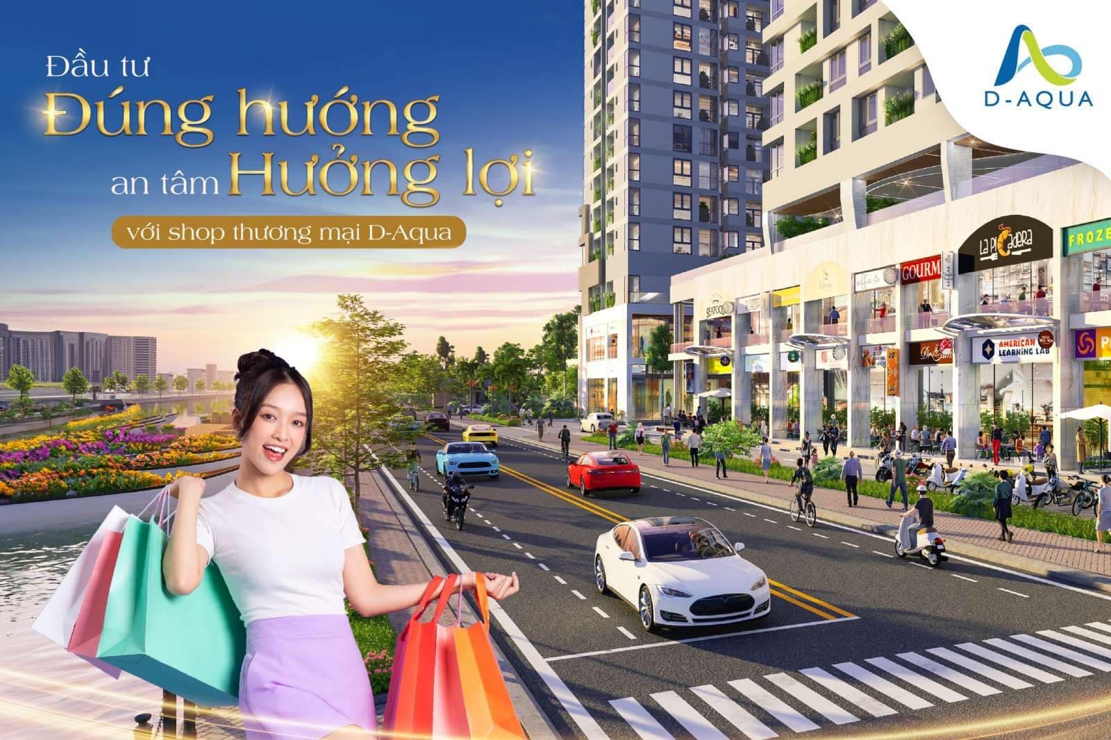 “Điểm Vàng” Đầu Tư – Shophouse D-Aqua Thương Mại Mặt Tiền